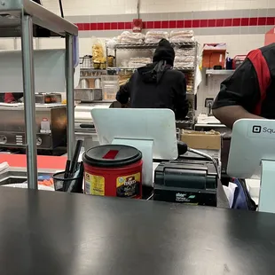 a man working in a kitchen