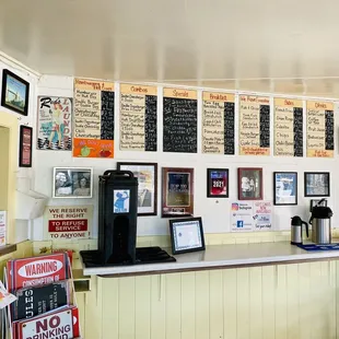 No FKN frills Menu. Pint and burger $20