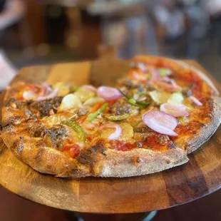 Cowboy Pizza minus jalapeños