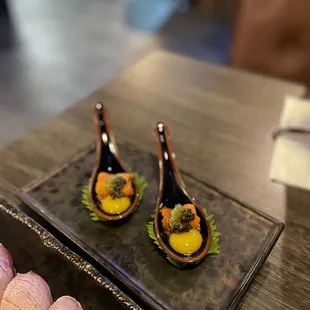 Spoon Hokkaido uni quail