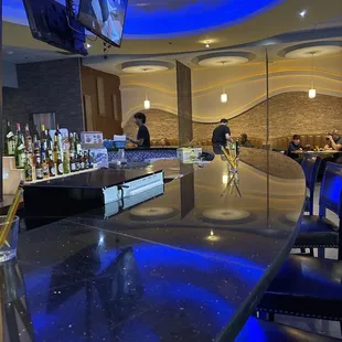 interior, sushi and sashimi