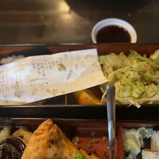 They could have taken the receipt off my bento box.