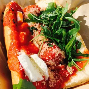 Meatball Sub with Fresh Mozzarella Added