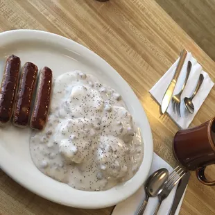 Biscuits and gravy with sausage side order