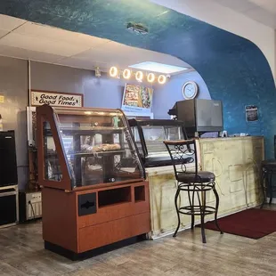 the interior of the restaurant