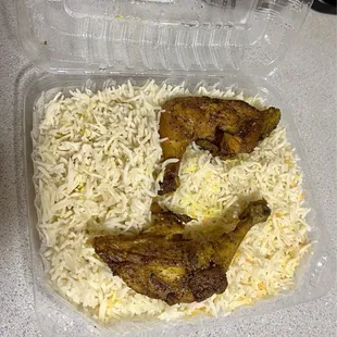 Roasted chicken &amp; basmati rice