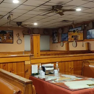 Inside the restaurant.