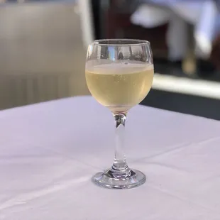 a glass of wine