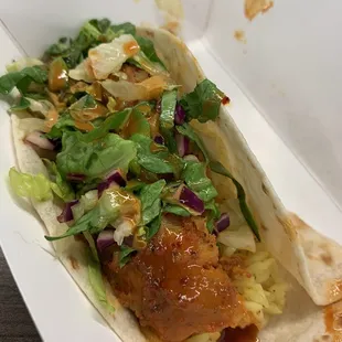 Ate one taco before I remembered to take a picture