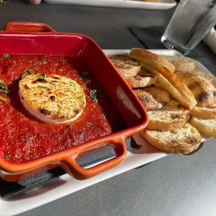 Baked Goat Cheese Homemade pomodoro sauce with goat cheese and crusty bread  Beef Quesadilla
