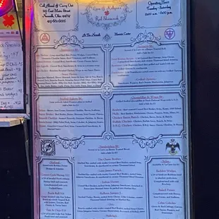 Menu board