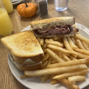 Mr Muenster. Ham, blackberry jam, fried onions and muenster on sourdough. Delicious!