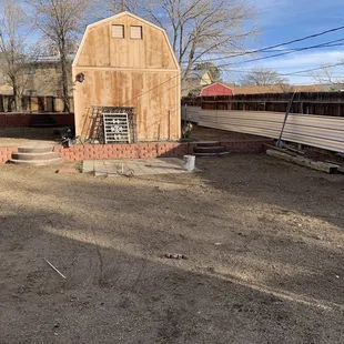 Backyard after clean up