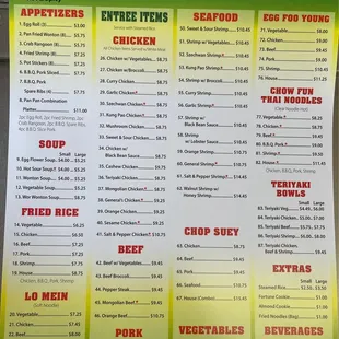 Here's the new menu for the restaurant thank you!
