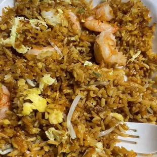 Old rice and stale shrimp