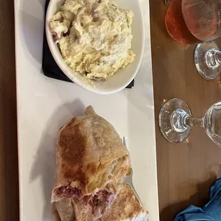 Ruble Wrap and Potato salad