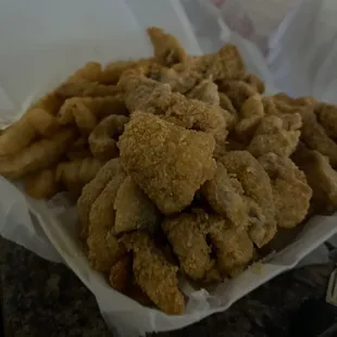 Large Catfish Nuggets Dinner