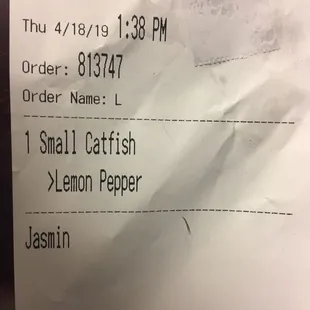 Receipt for the damage