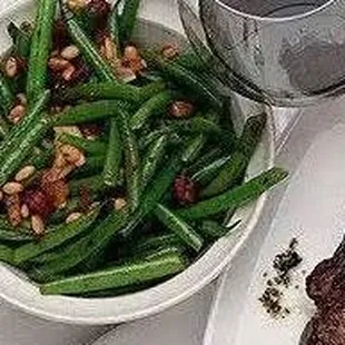 Green Beans, Pancetta &amp; Pine Nuts