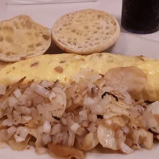 Western Omelette, Home Fries &amp; English Muffin