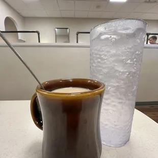 Omelette and fried potatoes with grilled onion