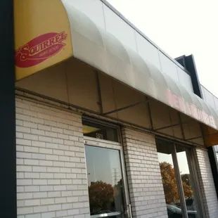 a sandwich in a styrofoam container