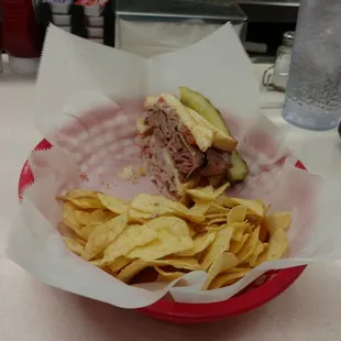 a person holding a sandwich in their hand