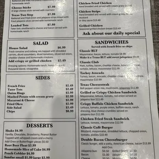 Lunch and Dinner Menu