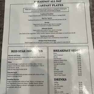 Breakfast Menu