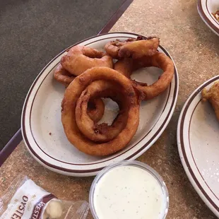 Onion rings w/ ranch