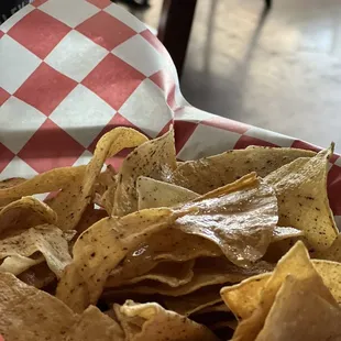 Fresh tortilla chips