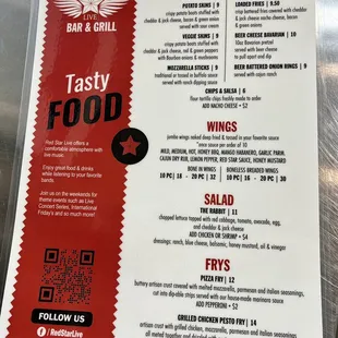 New menu