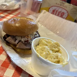 Sliced Smoked Brisket Sandwich