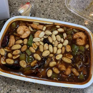 a dish of food on a table