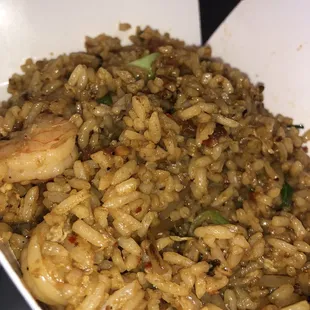 Spicy shrimp fried rice