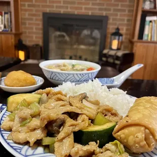 a plate of food on a table