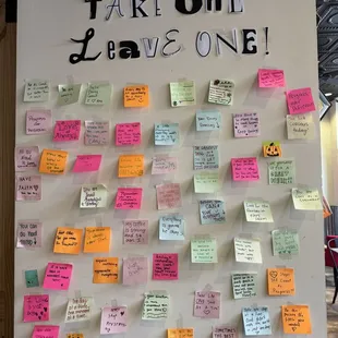 Fun little wall, full of affirmations