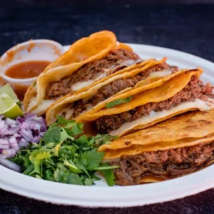 a plate of mexican food