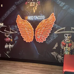 Their logo on the wall