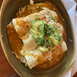 Birria Breakfast Enchiladas