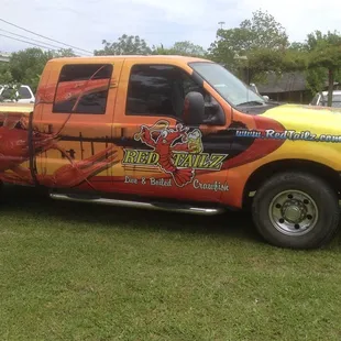 Look for the Red Tailz truck