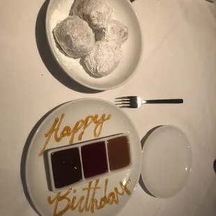 Dessert menu