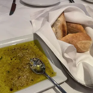 Bread with dipping oil