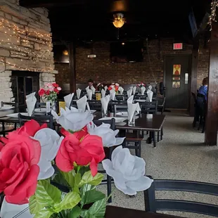  restaurant with tables and chairs