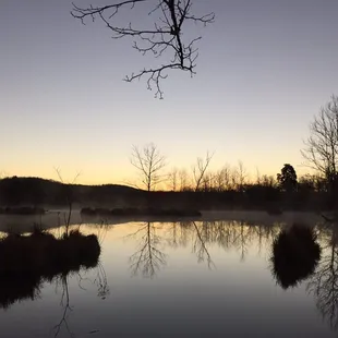 View from our cabin as the sun was coming up