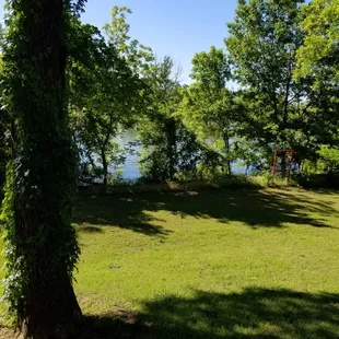 View from the fence.  Couldn't get to the water (which was high due to a lot of rain) but nice to listen to.