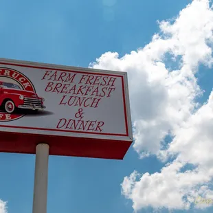 a sign for a restaurant