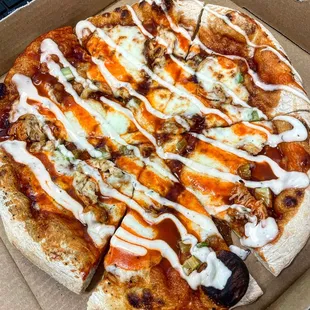 Buffalo chicken pizza