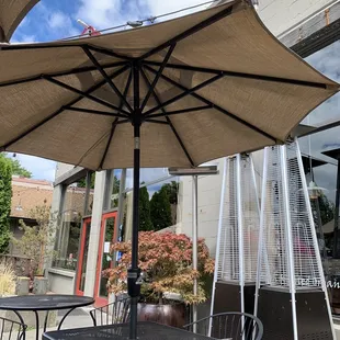 Outdoor patio (umbrellas and space heaters)