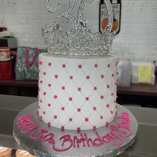 Birthday cake. Strawberry with strawberry mousse, amazing!!!!!